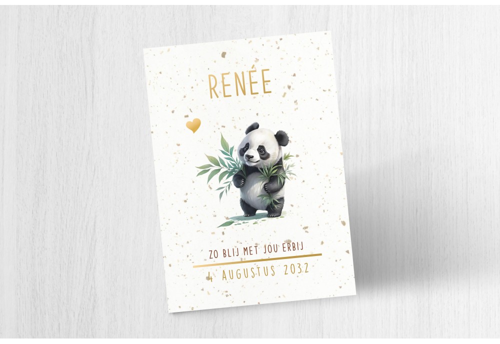 Kleine panda met blaadjes vast Kleine panda met blaadjes vast